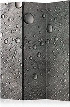 Kamerscherm - Scheidingswand - Vouwscherm - Steel surface with water drops [Room Dividers] 135x172 - Artgeist Vouwscherm