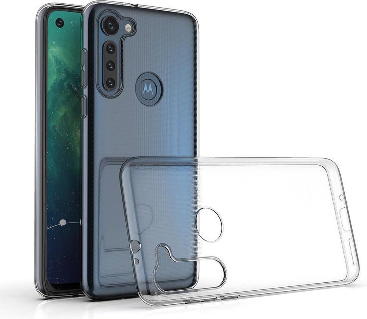 HB Hoesje Geschikt voor Motorola Moto G8 Power Transparant - Siliconen Back Cover
