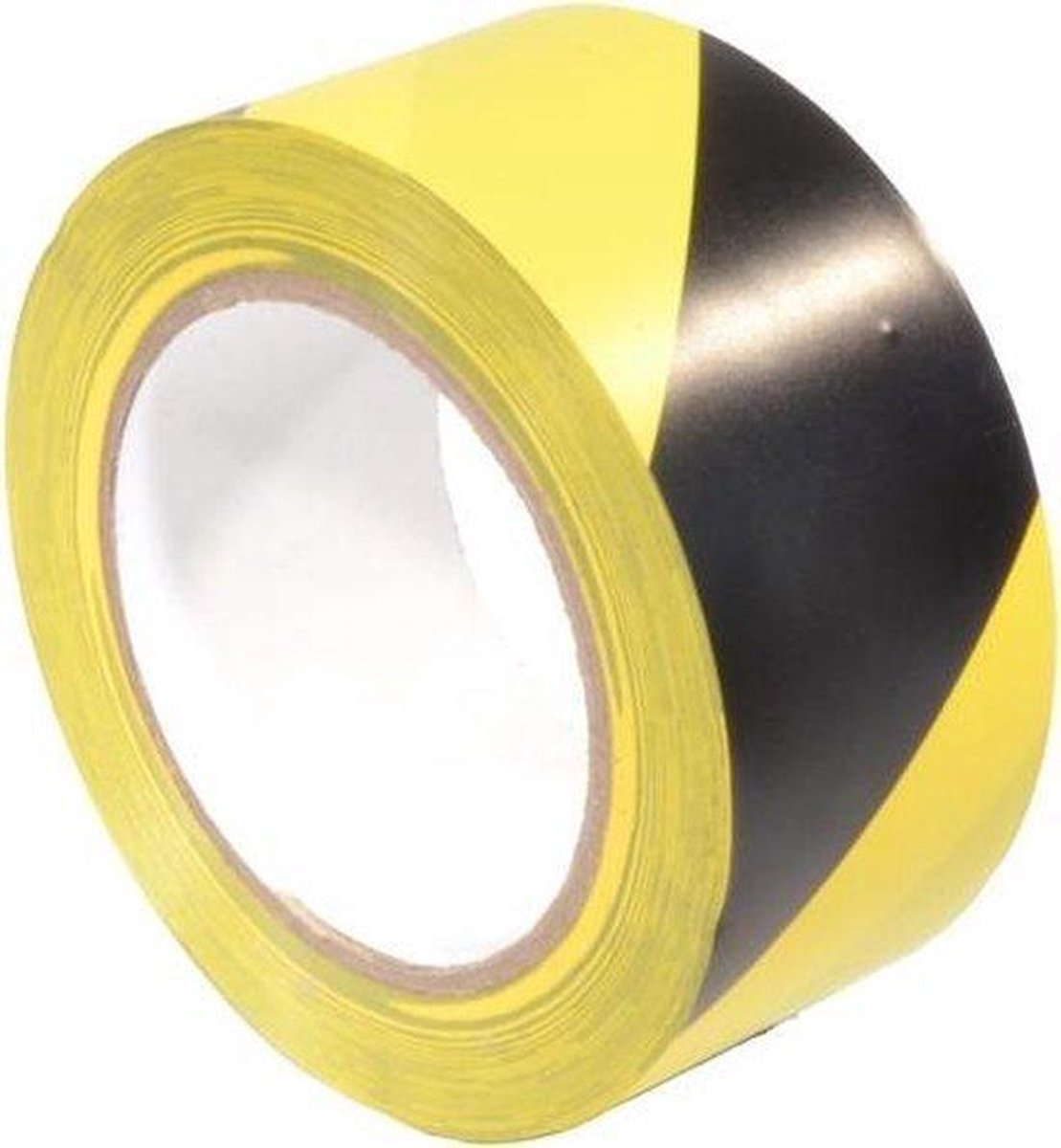 Megatape - Vloertape - Markeringstape - Vloermarkeringstape - Afzettape - Corona - COVID - 50 mm x 33 meter Geel  Zwart Pak a 6 rollen