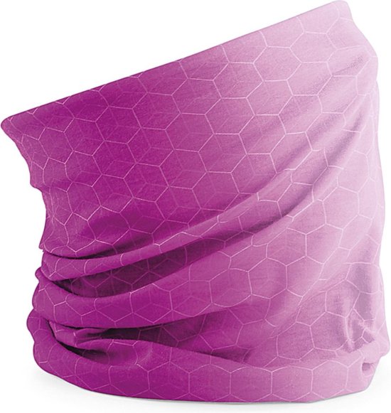 Multifunctionele morf sjaal roze met geometrische print - Voor volwassen - Gezichts bedekkers - Maskers voor mond - Windvangers - Gezichtsmasker