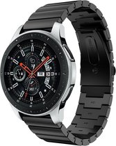 Universeel Smartwatch 22MM Bandje - Luxe Schakels - Roestvrij Staal - Zwart