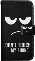 ADEL Kunstleren Book Case Portemonnee Pasjes Hoesje Geschikt voor Samsung Galaxy A3 (2017) - Don't Touch My Phone