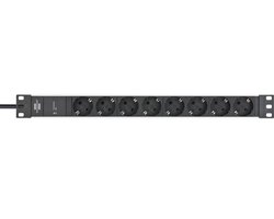 Alu-Line 19" overspanningsbeveiliging 19.500 A 8-voudig 2m H05VV-F3G1,5