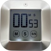 4cookz Kookwekker met touchscreen - zilver - exclusief batterijen
