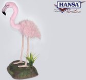 Flamingo roze met rots hetzelfde als 6771 lxbxh = 45x18x80cm