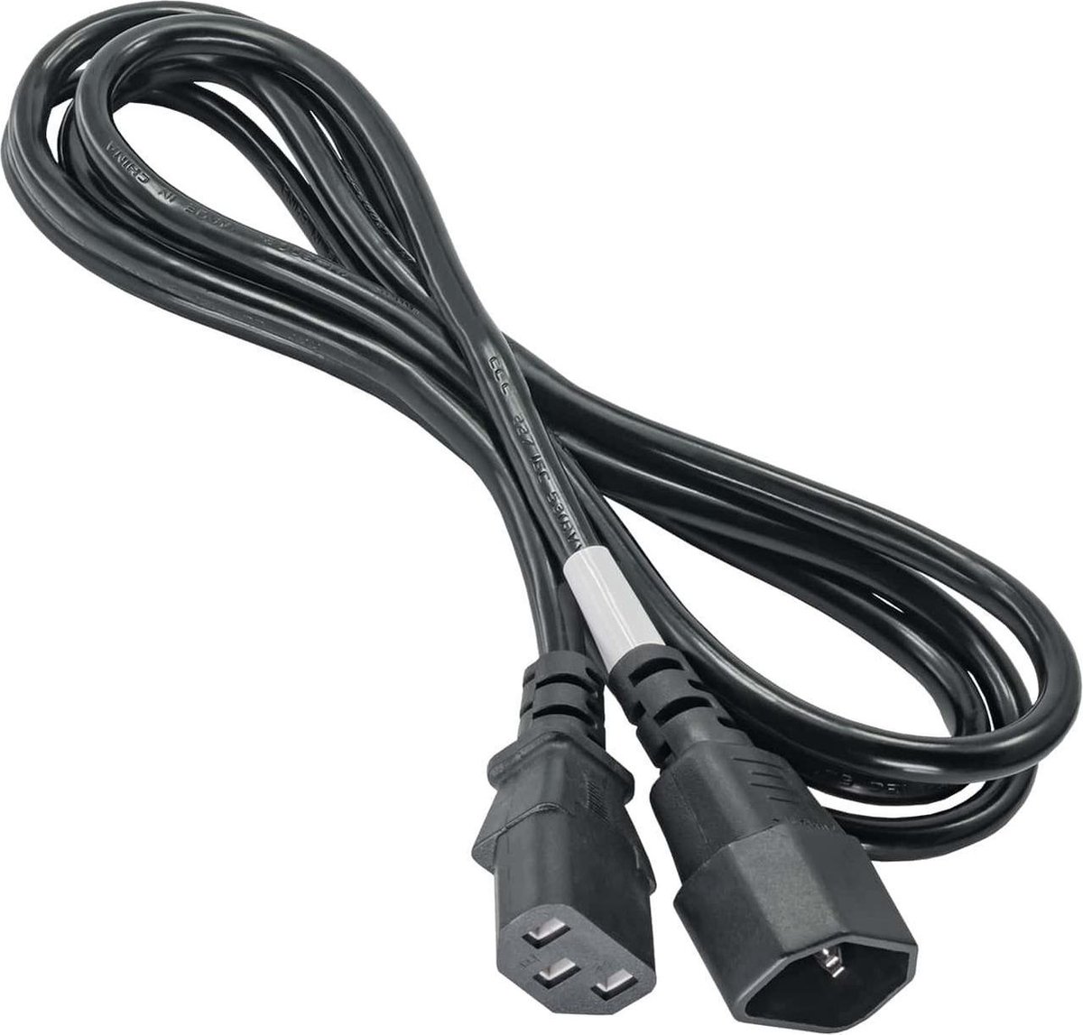 Akyga AK PC di 03 A verlaengerungs Stromkabel, 1,8 m per PC, stampante, Schermi NERO Zwart IEC C13