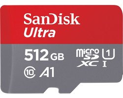 SanDisk Ultra Micro SDXC 512GB - UHS1 & A1 - met adapter