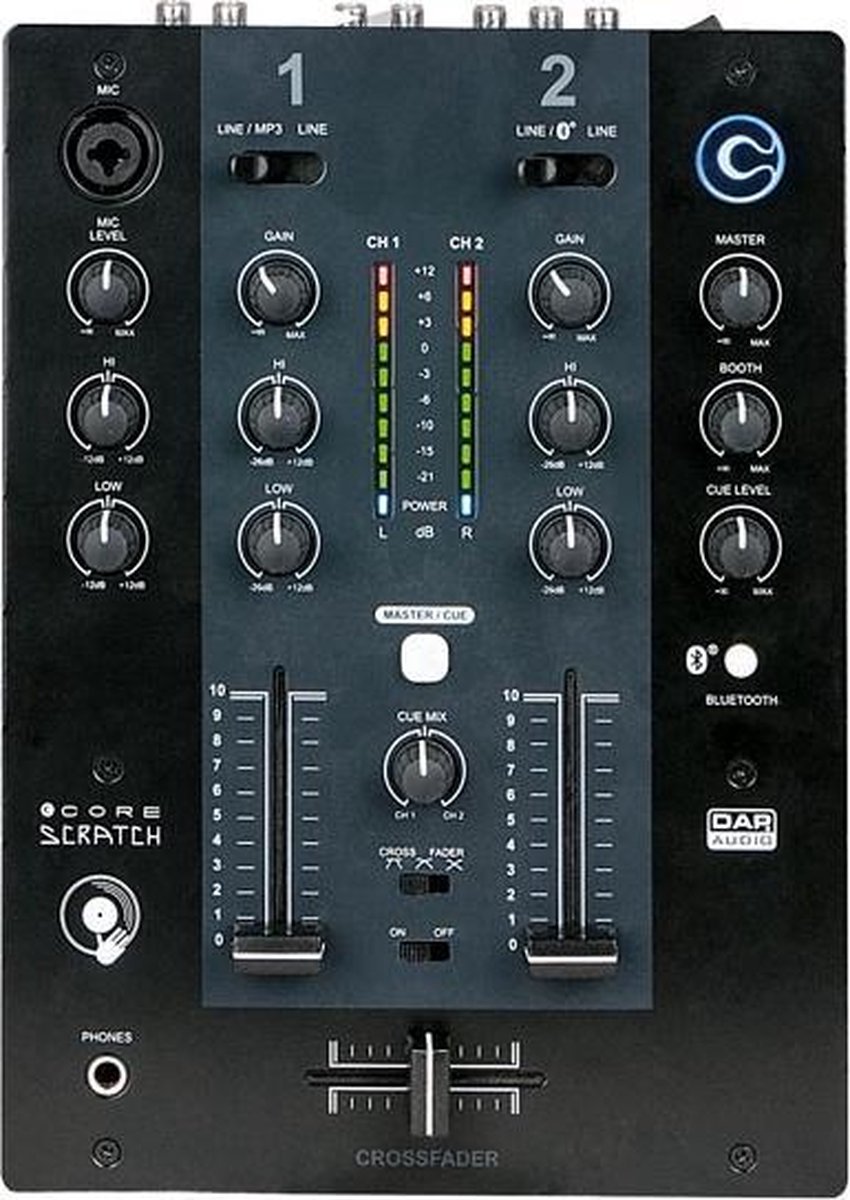 DAP CORE Scratch 2-kanaals DJ-mixer