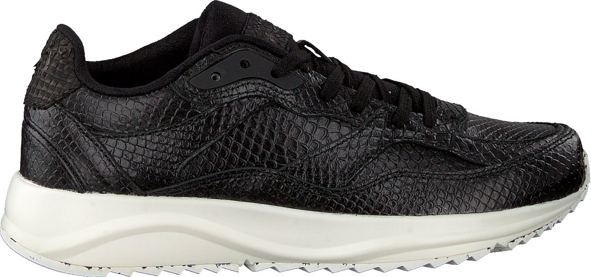 Woden Dames Lage sneakers Sophie Snake - Zwart - Maat 40 | bol