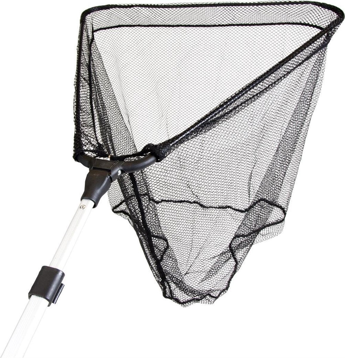 Eurocatch Telescopic Rubber Landingnet - Schepnet - 60 x 60 cm - Visnet - Aluminium 2.5m - Vijver Schepnet - Zwembad - Schepnet - Opklapbaar - Uitschuifbaar