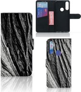 Wallet Case Alcatel 1S 2020 Smartphone Hoesje Valentijn Cadeautje Man Boomschors