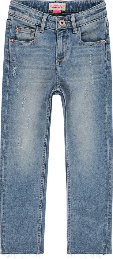 Vingino jeans Candy light Vintage blauw denim - maat 140