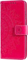 Huawei P Smart (2020) Hoesje - Coverup Bloemen & Vlinders Book Case - Roze