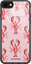 iPhone SE 2020 hoesje glass - Lobster all the way | Apple iPhone SE (2020) case | Hardcase backcover zwart