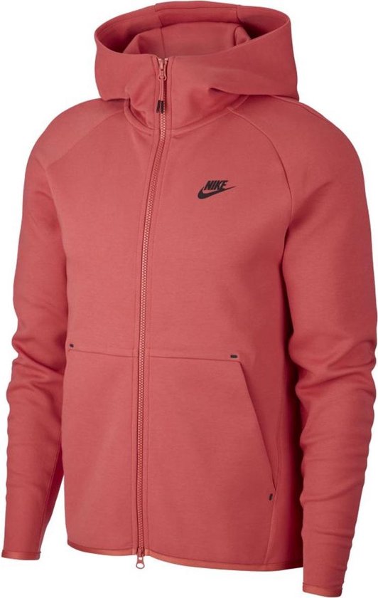 Nike tech fleece full zip hoodie in de kleur roze. | bol.com