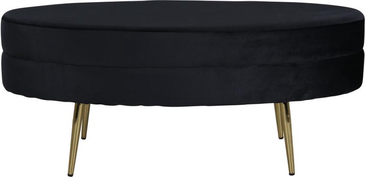 Svea Axel hocker - velvet - zwart