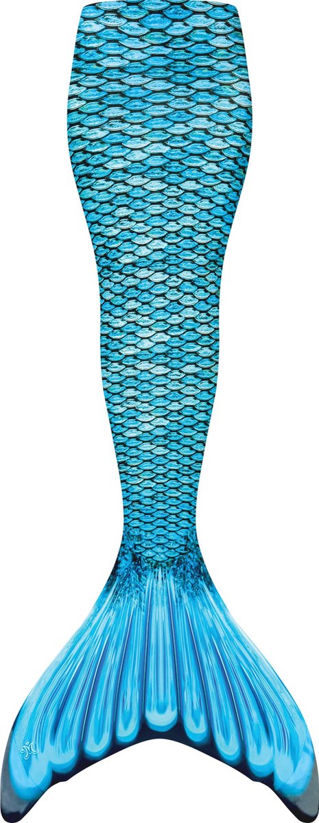 Zeemeerminstaart voor volwassenen maat M (38-40) - Fin Fun Tidal Teal set met monovin met voetvakjes