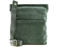 MANDARINA DUCK Leren Schoudertas Mellow Velvet Crossover Balsamic Green Petrol