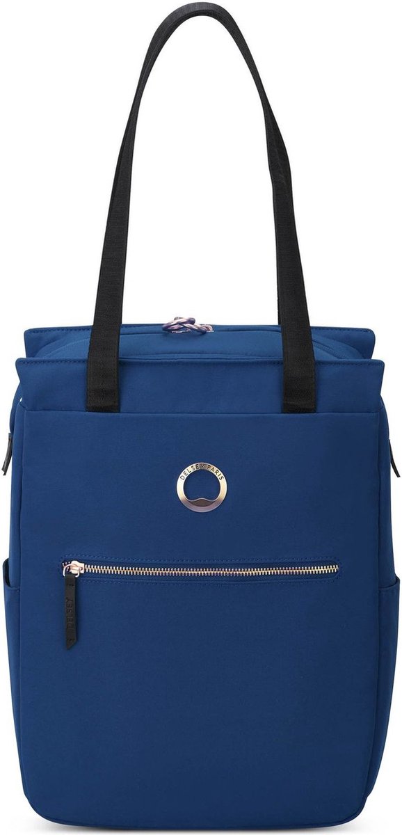 DELSEY PARIS Schoudertas Vrije tijd rugzak met laptopvak Securstyle Tote 14L Darkblue Donkerblauw