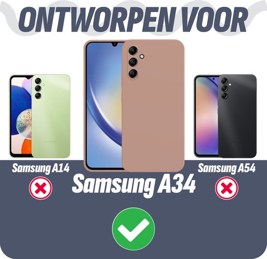 Cazy hoesje geschikt voor Samsung Galaxy A34 Hoesje - Color Backcover - Roze