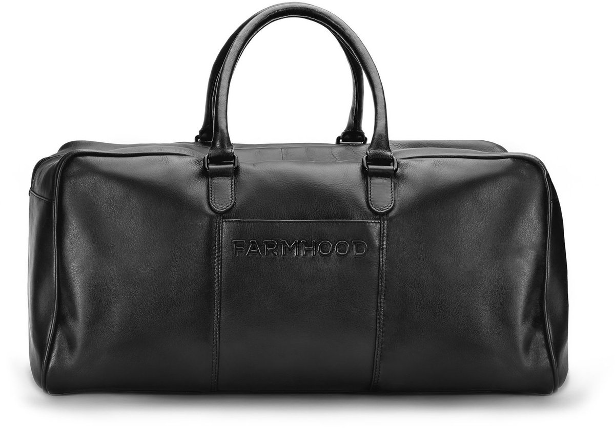 Farmhood Memphis Weekender reistas Leer 53 cm - black