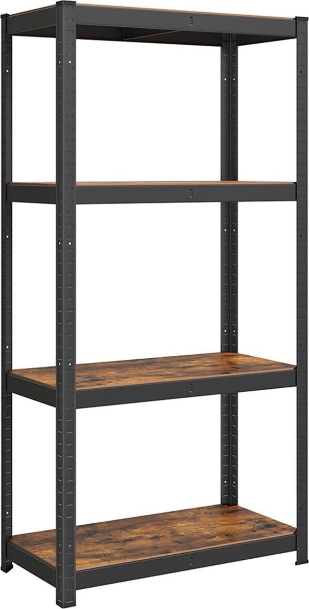 Verstelbare Staande Plank - Vintage Opbergrek - Multifunctionele Organisator - Staal & MDF - 40cm x 80cm x 160cm