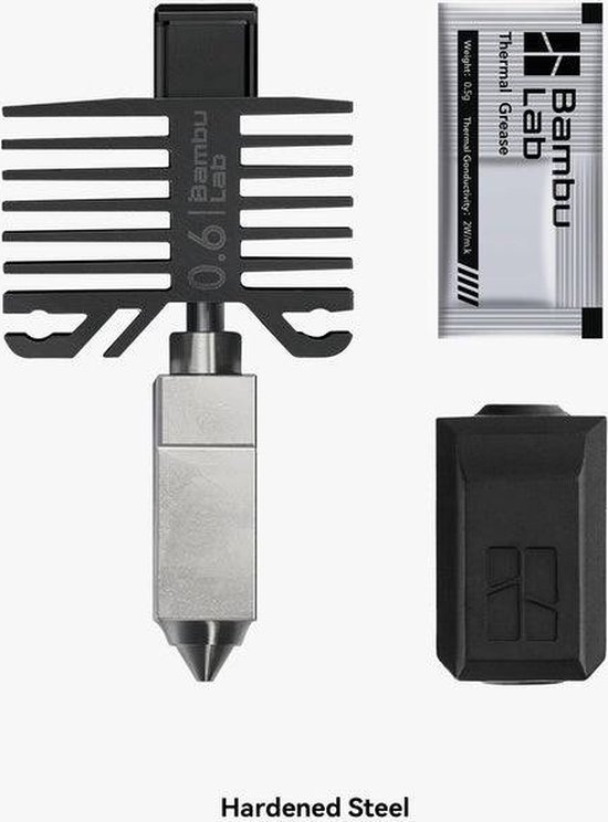 BROZZL All Metal Hotend für Bambu Lab inkl. Hardened Steel Düse 0,2 mm Durchmesser