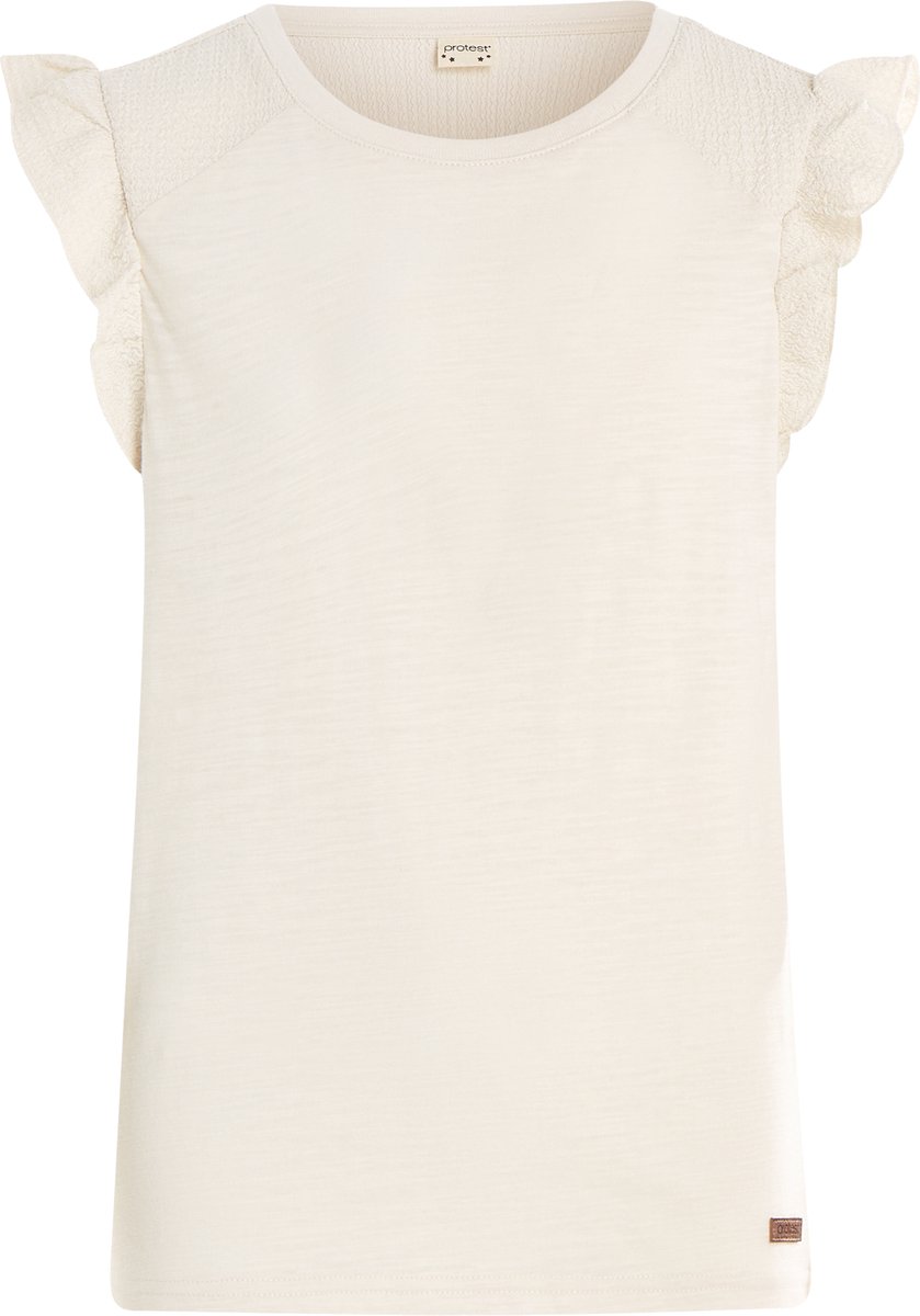 Protest Prtcrius Jr – T shirt Meisjes – Korte mouwen – Ronde hals Kitoffwhite