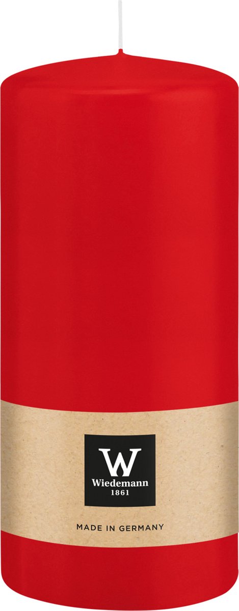 Wiedemann Cilinderkaars/stompkaars - rood - 15 x 7 cm - 63 branduren - zuilkaarsen