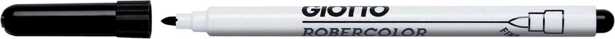 Giotto Robercolor whiteboardmarker fijn, ronde punt, zwart 12 stuks