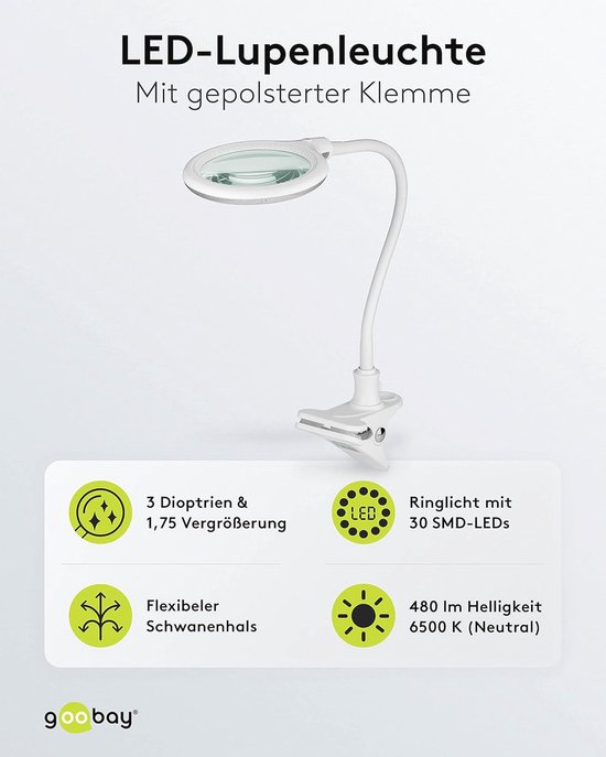 Goobay Led-loeplamp met klem, 9 W kopen? Vergelijk de beste prijs op