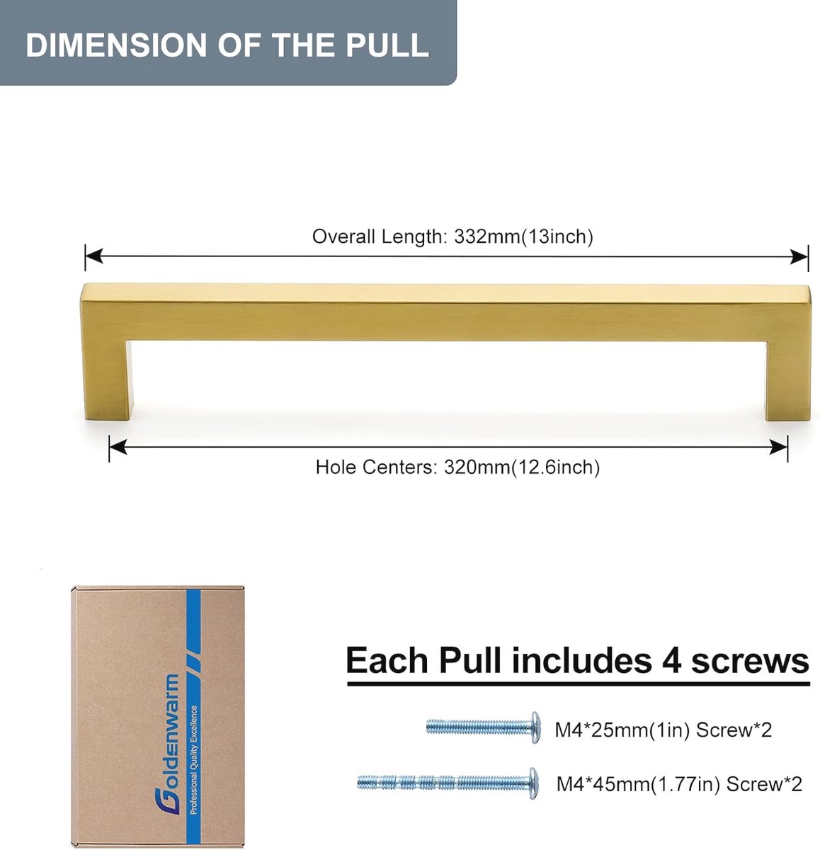 5 Stuks Gouden Meubelgrepen Moderne Ladegrepen en Keukengrepen met 320 mm Gatafstand