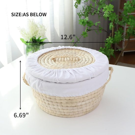ABOOFAN Opbergmand Voedsel Serveermand Wilgen Geweven en Rotan Rotan Voedsel Bloemen Brood Fruit Keuken Rieten Ei Houder Thermische Rechthoek