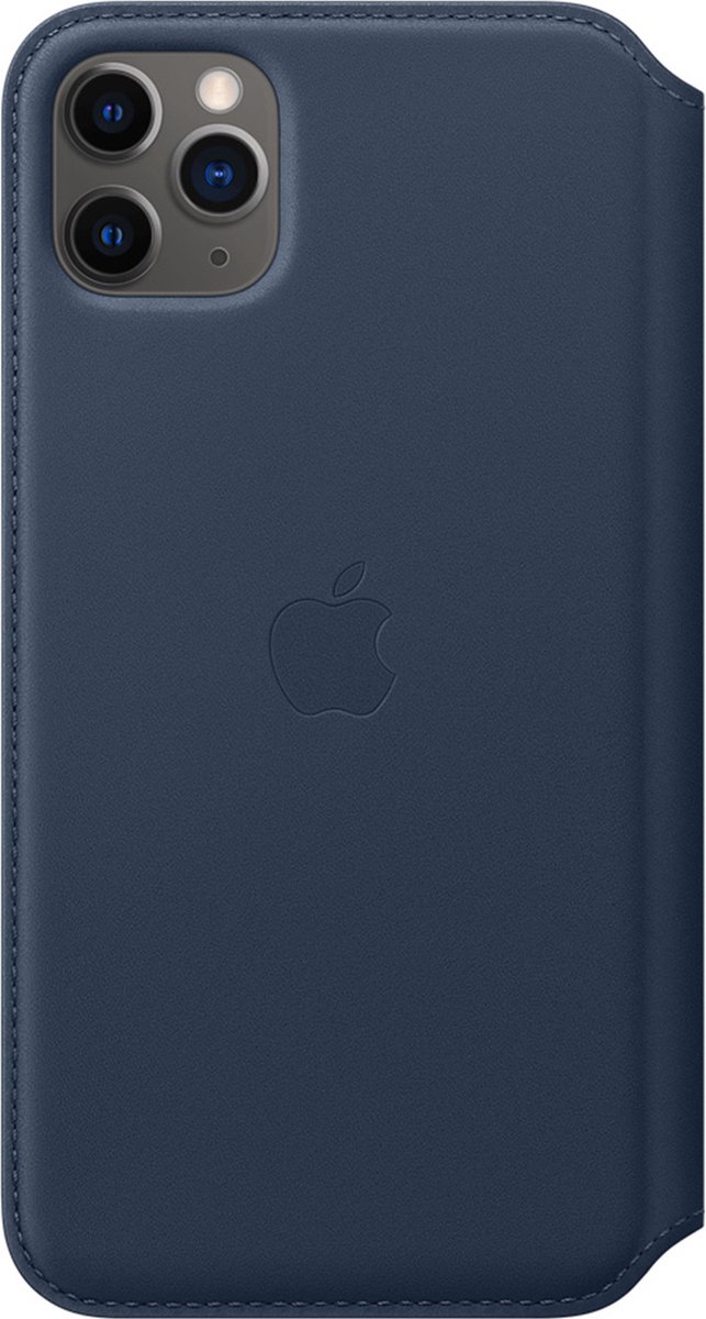 Apple - Leren Folio Hoesje - iPhone 11 Pro Max - Deep sea blue