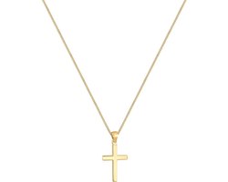 CHPN - Ketting met kruis - Gouden ketting - Choker - Goudkleurig - Grovere schakel - 5/3CM - Unisex