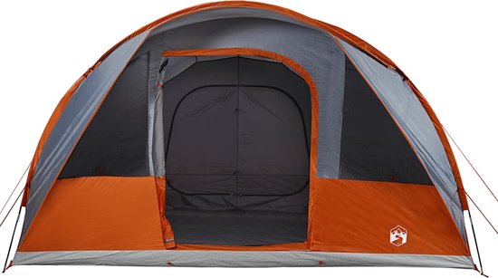 vidaXL - Tunneltent - 5-persoons - waterdicht - grijs - en - oranje van Vidaxl — afbeelding 4