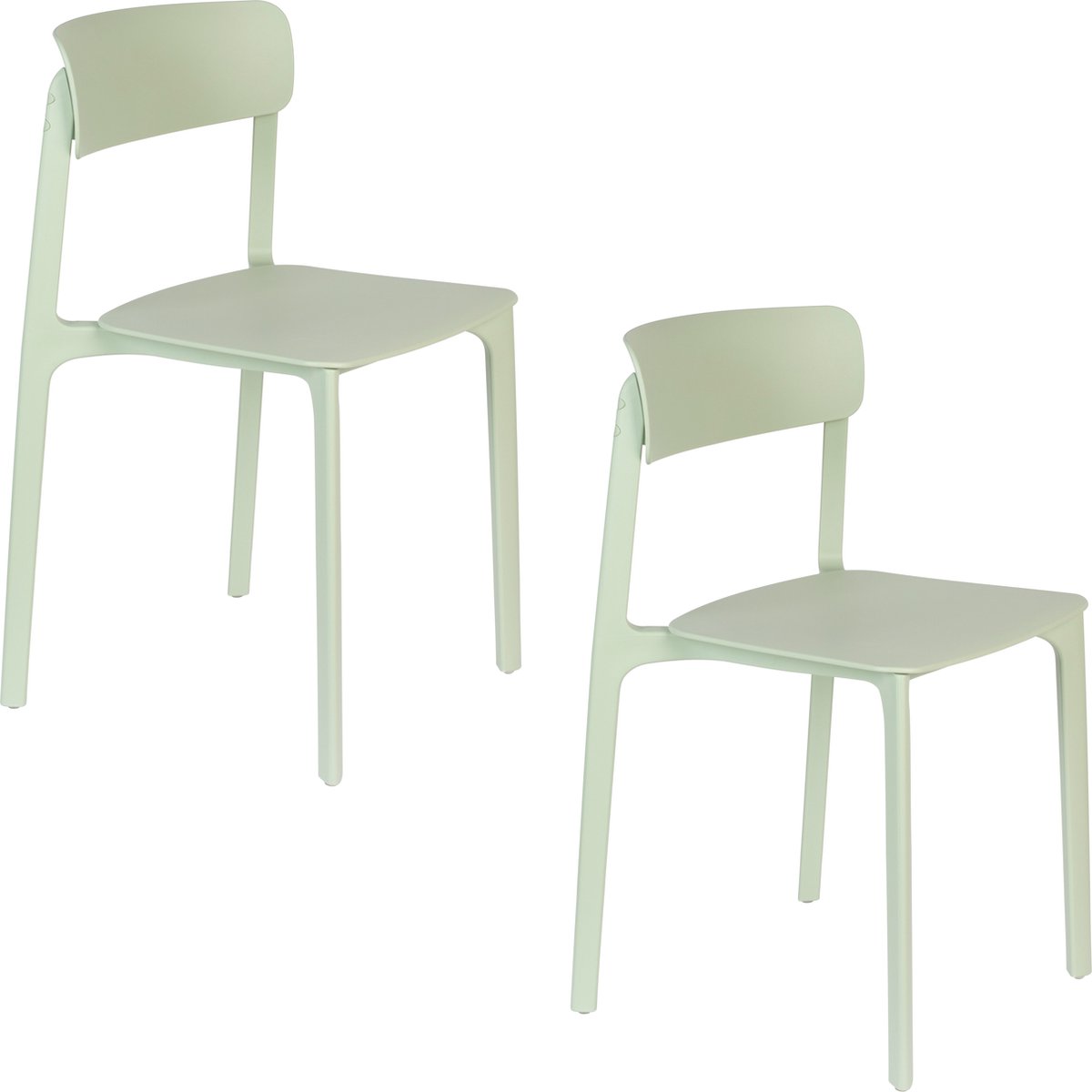 Housecraft Living Clive Eetkamerstoel/ Tuinstoelen Lichtgroen - Set van 4