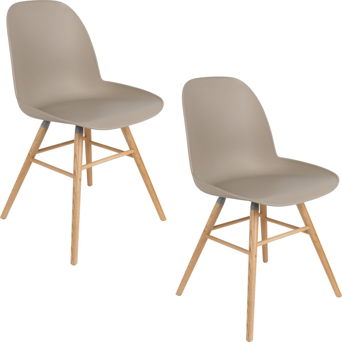 Albert Kuip Eetkamerstoelen Taupe - Set van 2