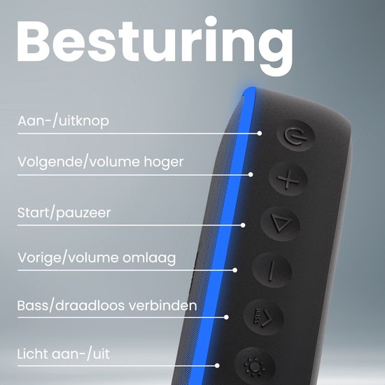Auronic Bluetooth Speaker - Draadloze Muziek Box - 10 uur lang muziek luisteren - Extra Bass - Zwart