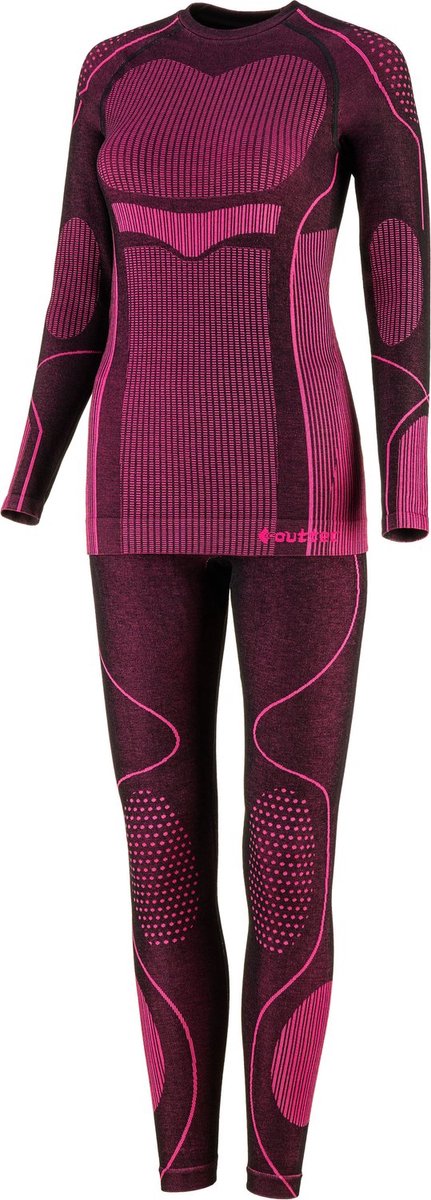 Outtec® Thermo Ondergoed Dames Ademend - Maat S/M - Ski Ondergoed Functionele Ondergoedset, Winter Thermische Onderlaag