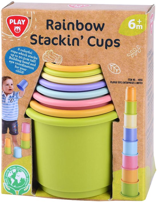 Playgo Stapelblokken Kleur - 8dlg..