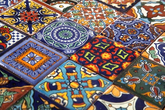 Handgemaakte Talavera-tegels - Keramische mozaïektegels - 1 stuk - 10,5