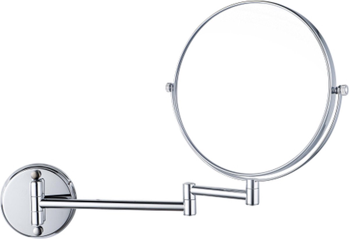 Fortifura Calvi make-up spiegel - 20cm - 1x en 3x vergrotend - rond - chroom