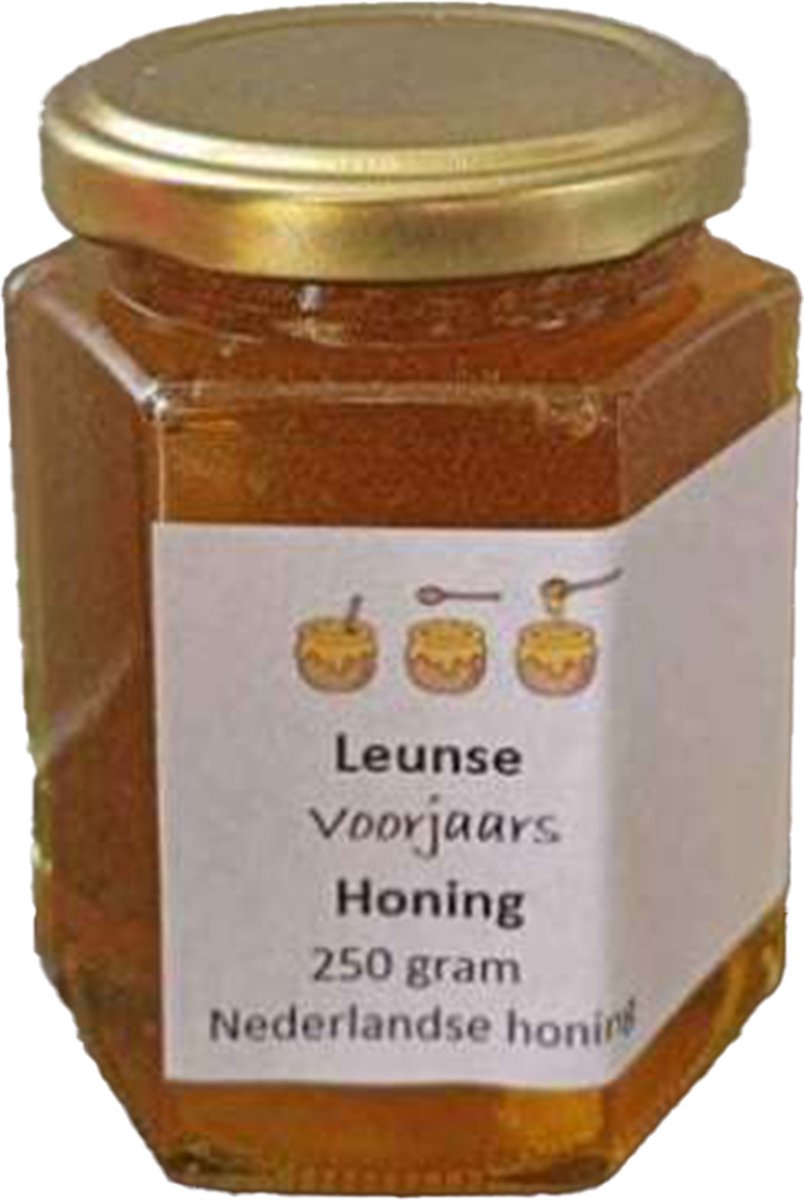 Sjoerd Zwart Leunse Voorjaars Honing 250 gram | Rauwe honing Koud geslingerd, geen suiker gevoerd | Echte honing