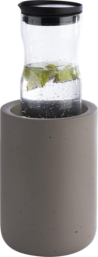 APS Flessenkoeler ELEMENT van beton - met meubelvriendelijke onderkant - voor 0,7-1,5 liter flessen - 12/10 cm, hoogte 19 cm, grijs