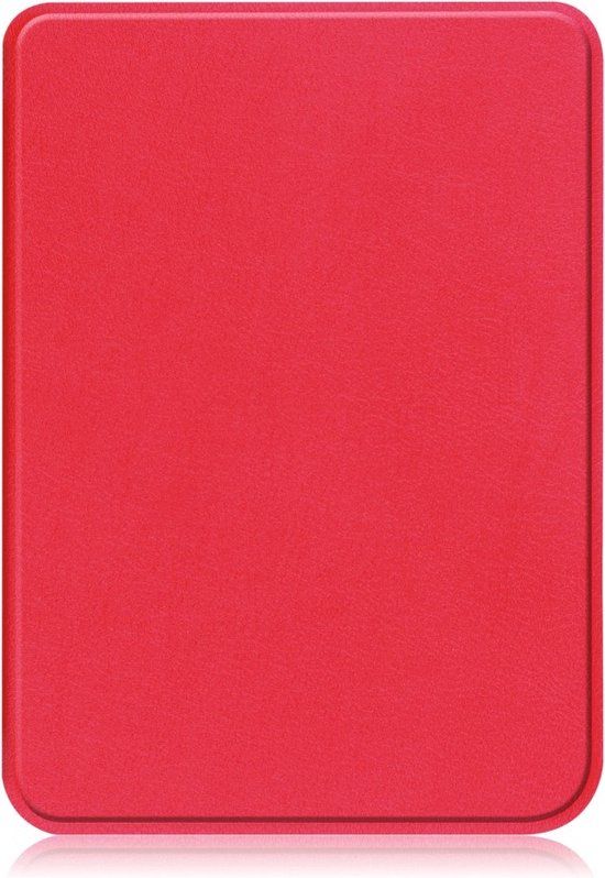 e-Reader Hoesje Leather Book Case met Wake/Sleep-functie - Kobo Clara Colour / Clara BW Hoesje - Rood — afbeelding 5