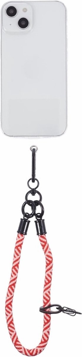 Coverup Polskoord met Sleutelhanger - Gevlochten Nylon 8mm - Rood