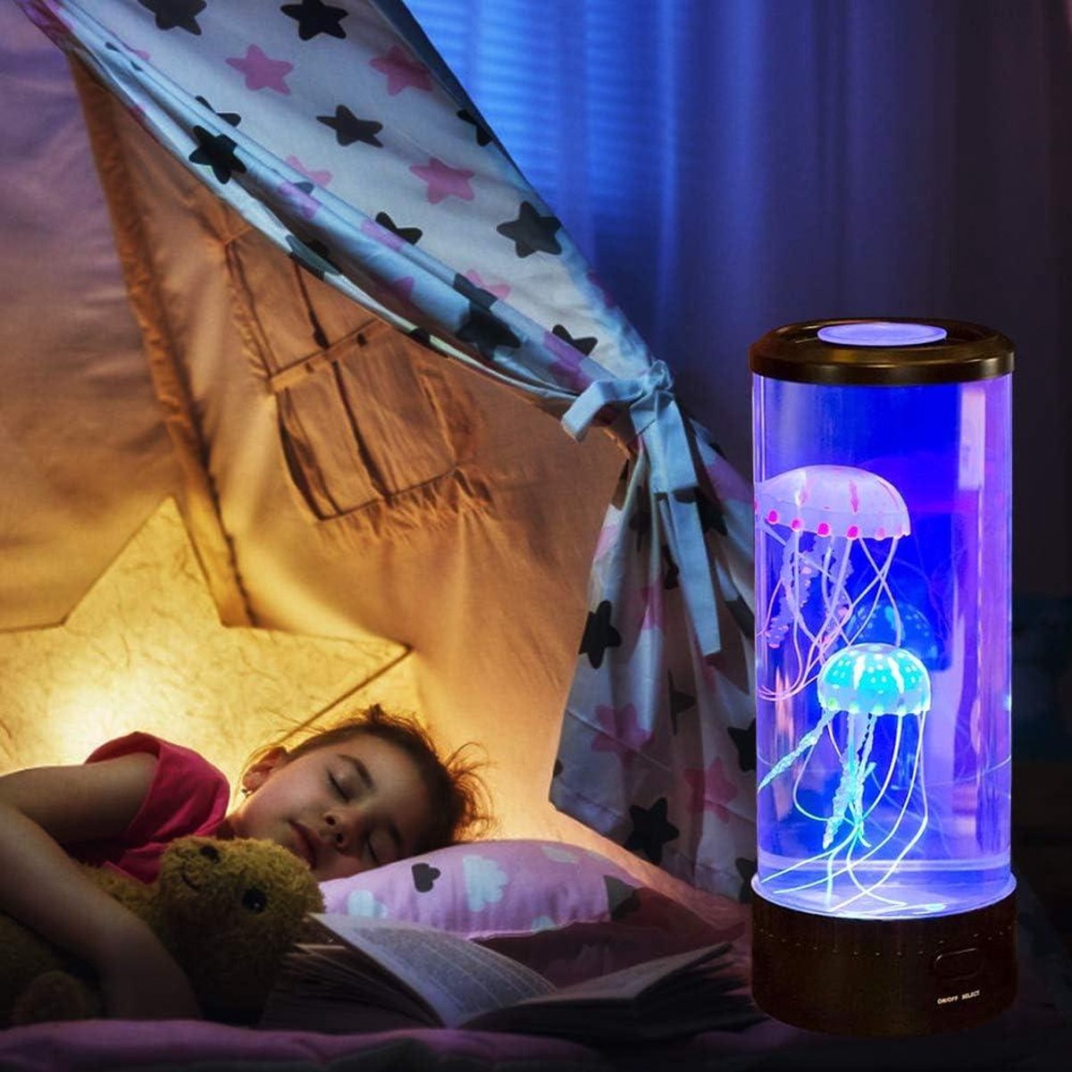 Kwallenlamp Kleur Veranderend Nachtlampje, Dimbaar Aquarium, Kwallen Lavalamp Met Afstandsbediening, Cadeaus Voor Kinderen Mannen Vrouwen,L,Collector88