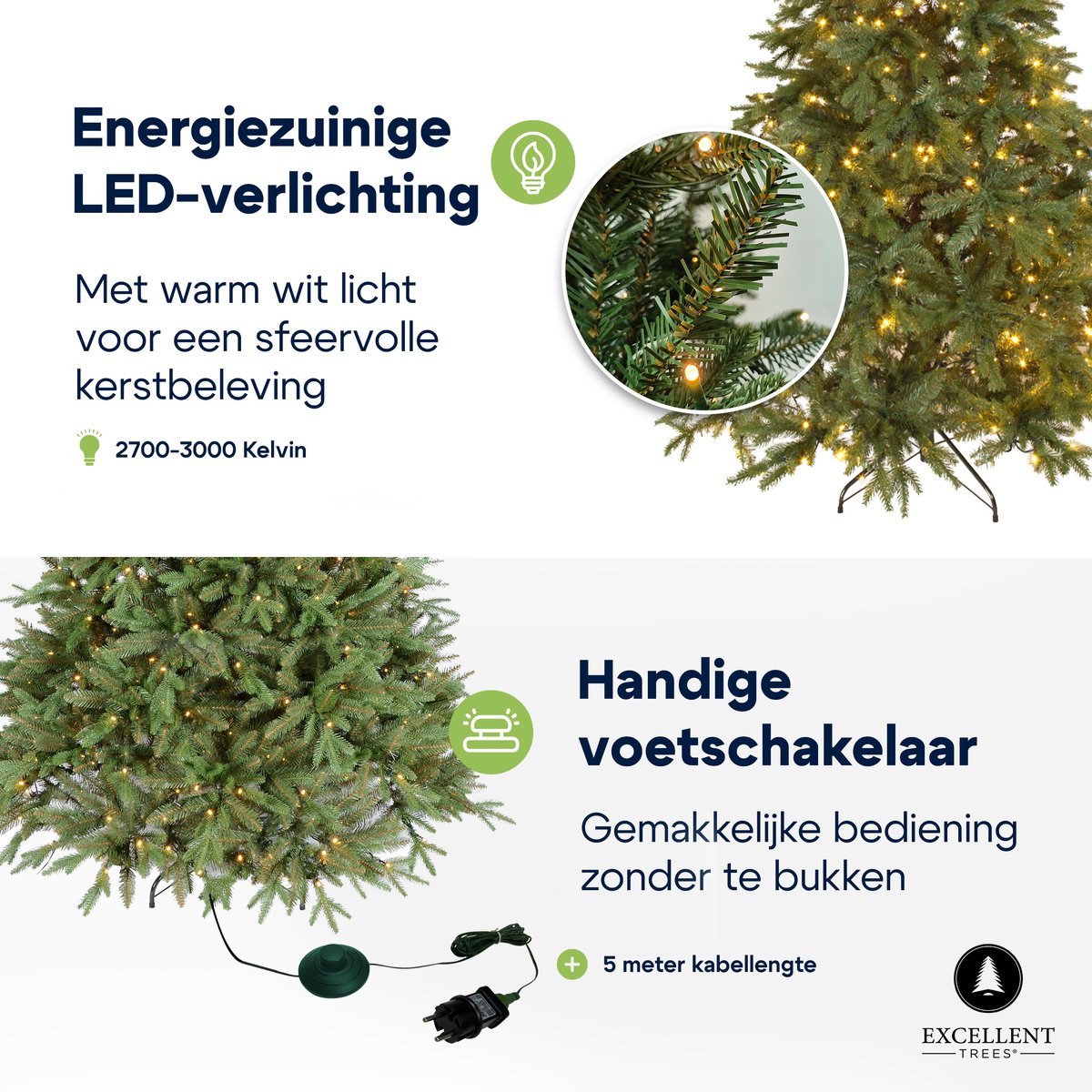 Excellent Trees® LED Ulvik 300 cm - Premium XL Kerstboom met 860 lampjes - ⌀178cm - 300cm – foto 8