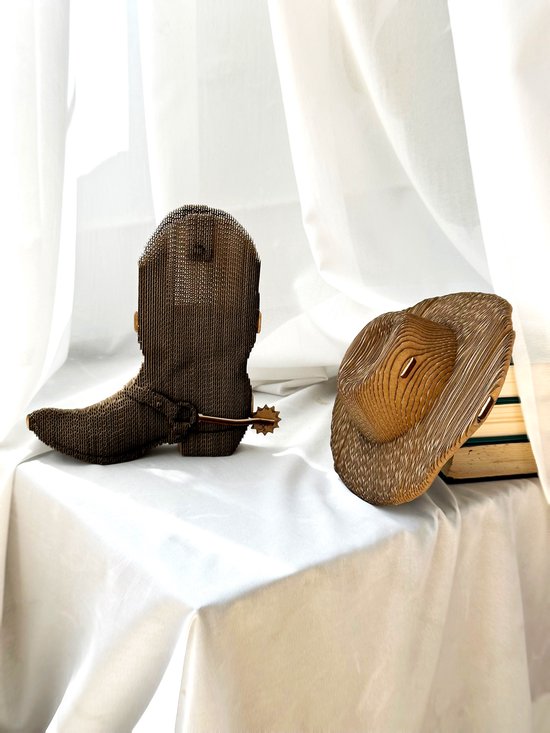 CARTONIC- Western- Puzzle 3D - Jouets - DIY- Créatif - Carton - Pour enfants et adultes